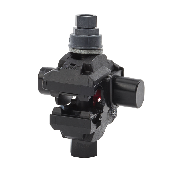 Product image for NSI IPCS4002 3 to 4/0 AWG Main 10 to 2 AWG Tap Black Thermal Plastic Insulation Piercing Connector