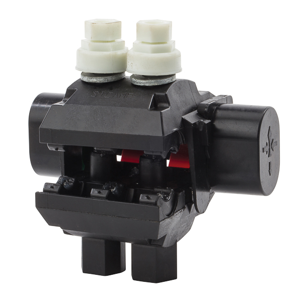 Insulation Piercing Connector 500 MCM - 4/0 AWG Insulation piercing connectors are made for use with copper-copper, copper to aluminum and aluminum to aluminum applications. They are safe to use and are completely insulated, no need to strip wire. They can be installed on energized conductors with no contact at any point. No spacer required between connections. Exclusive 