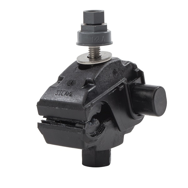 Insulation Piercing Connector 750 MCM - 3/0 AWG Insulation piercing connectors are made for use with copper-copper, copper to aluminum and aluminum to aluminum applications. They are safe to use and are completely insulated, no need to strip wire. They can be installed on energized conductors with no contact at any point. No spacer required between connections. Exclusive 