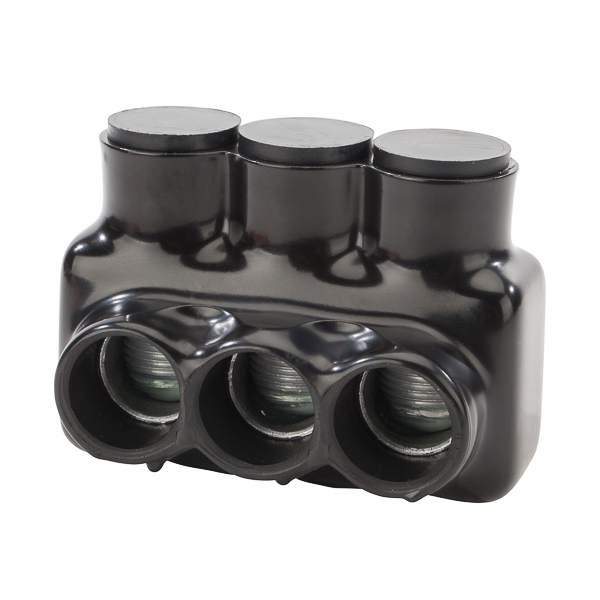 NSI IPLD5003 4 AWG to 500 MCM Black Plastisol 3Port 2Side Entry