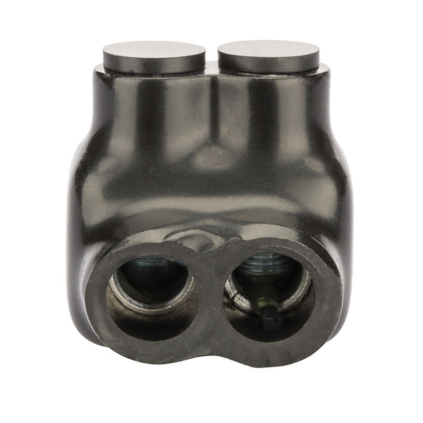 Product image for NSI IT-1/0 14 to 1/0 AWG Black Plastisol 2-Port Insulated Tap Connector