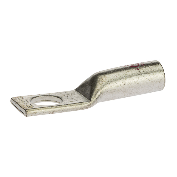 1 Hole Long Barrel Copper Compression Lug 1&frasl-0 AWG - 1/2