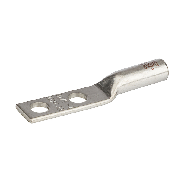 2 Hole Long Barrel Copper Compression Lug 2 AWG - 5/16