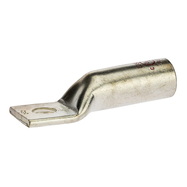 1 Hole Long Barrel Copper Compression Lug 350 MCM - 1/2