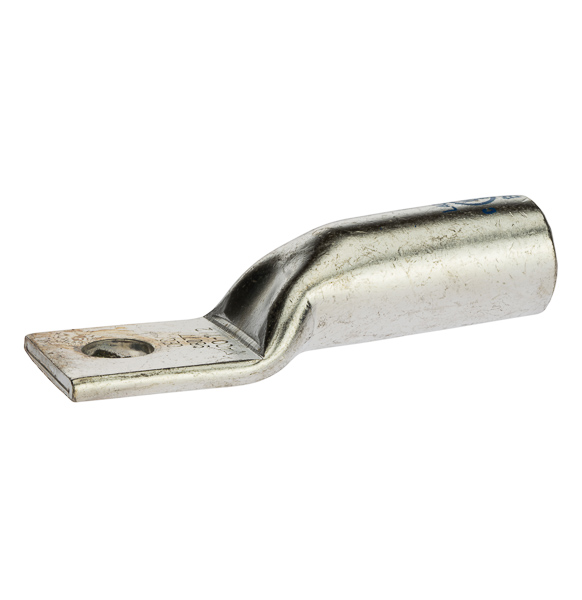 1 Hole Long Barrel Copper Compression Lug 400 MCM - 1/2