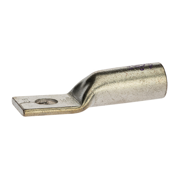 1 Hole Long Barrel Copper Compression Lug 4/0 AWG - 3/8