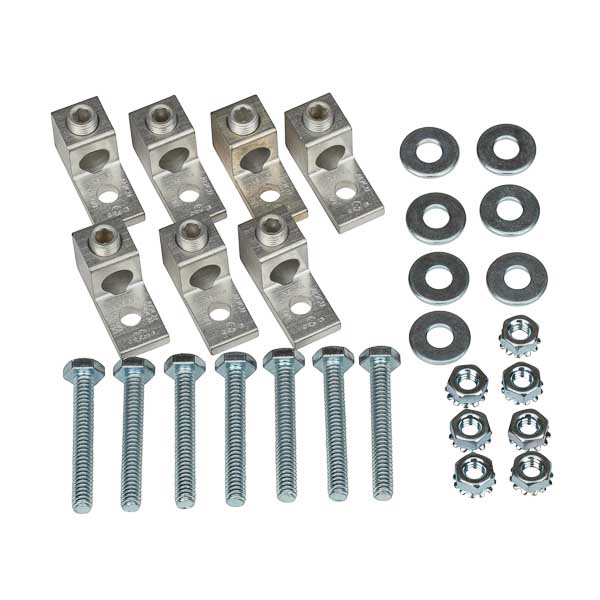Transformer Lug Kit KVA Size (15-25 1 ø) (15-37 1/2 3 ø) Transformer Lug Kit contains terminal lugs that are dual rated for use with both copper and aluminum cables.