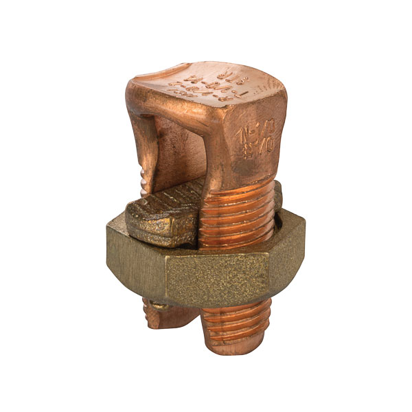 Copper Split Bolt Connector 10 AWG Copper Split Bolt Connectors are high-strength solderless service connectors made of high-copper alloy for copper and copperweld wires. Type for two maximum wire sizes.