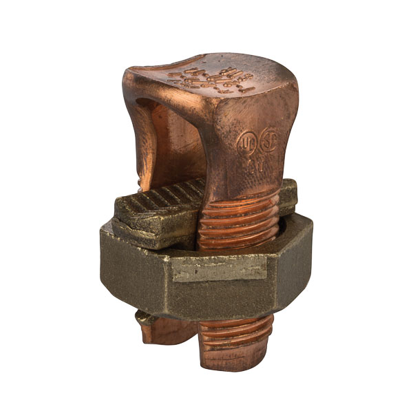 Copper Split Bolt Connector 2/0 AWG Copper Split Bolt Connectors are high-strength solderless service connectors made of high-copper alloy for copper and copperweld wires. Type for two maximum wire sizes.