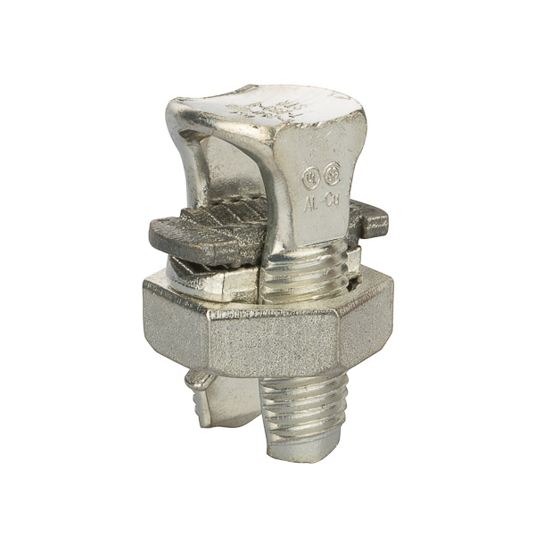 All Purpose Split Bolt Connector 250 MCM All Purpose Split Bolt Connectors are used for combinations of aluminum to copper, aluminum to aluminum, steel to aluminum, copper to copper, and steel to copper applications. They have an electro-tinned body. UL listed for copper and copperweld wires only. Includes nut, spacer and pressure pad.