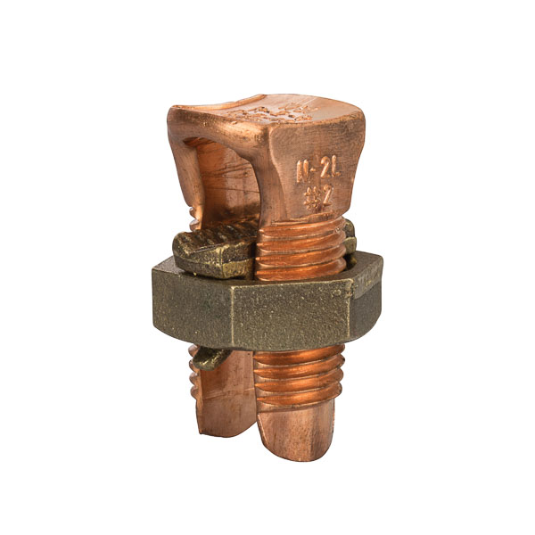 3 Wire Copper Split Bolt Connector 2 AWG Copper Split Bolt Connectors are high-strength solderless service connectors made of high-copper alloy for copper and copperweld wires. Type for three maximum wire sizes.
