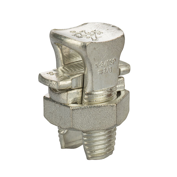 All Purpose Split Bolt Connector 3/0 AWG All Purpose Split Bolt Connectors are used for combinations of aluminum to copper, aluminum to aluminum, steel to aluminum, copper to copper, and steel to copper applications. They have an electro-tinned body. UL listed for copper and copperweld wires only. Includes nut, spacer and pressure pad.
