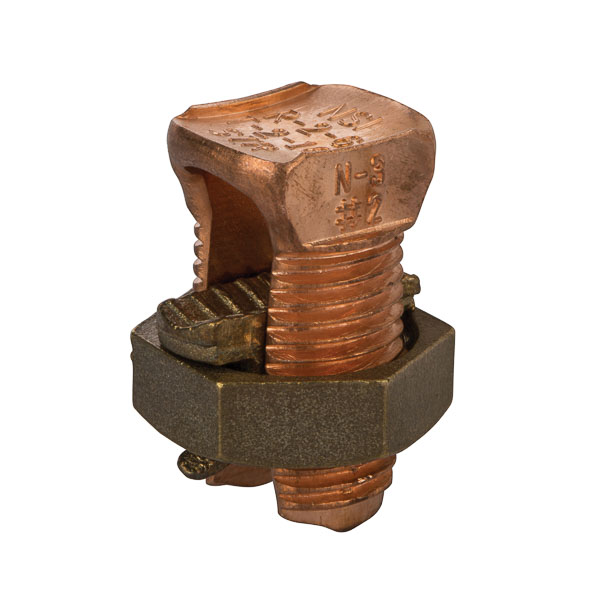 Copper Split Bolt Connector 3 AWG Copper Split Bolt Connectors are high-strength solderless service connectors made of high-copper alloy for copper and copperweld wires. Type for two maximum wire sizes.