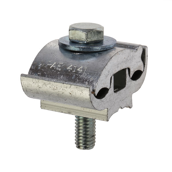 Extruded Parallel Groove Clamp for 4/0 STR to 2 SOL Extruded Parallel Groove Clamps are made of high-strength, heat-treated aluminum alloy. Galvanized steel hardware. Recommended for copper-to-aluminum applications. Supplied pre-filled with oxide inhibitor.