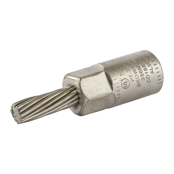 Compression Connector Type Morris 90667 Morris Products 90667 Stranded Bi-Metallic Pin Terminal Connector 750MCM Wire Awg To 500 MCM Wire Range 