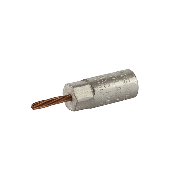 Stranded Bi-Metallic Pin Terminal 6 AWG Stranded Bi-Metallic Pin Terminals is designed to facilitate termination of aluminum conductors. Tin-plated stranded copper pin. Connector bores are coated with oxide inhibitor. Supplied with EPDM insulating cover. UL 486B listed. Rated 600 volts.
