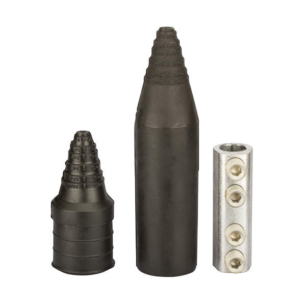 Easy-Splice Direct Burial Splice Kit with Rubber Cover 2/0 AWG - 500 MCM Direct Burial Splice Kits are dual-rated for use with copper and aluminum cable. These kits consist of an in-line mechanical set screw connector pre-filled with oxide inhibitor and an EPDM rubber insulating cover to ensure a watertight seal. Rated 600 Volts APPLICATIONS: Street lights, motor connection, irrigation systems, HVAC, outdoor lighting, and over wire nuts for a secure seal.