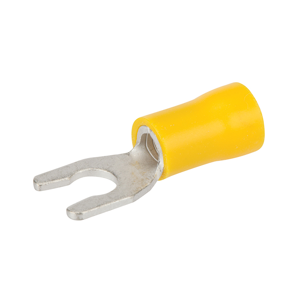 12-10 AWG, # 10 Stud Vinyl Insulated Locking Spade, Bulk