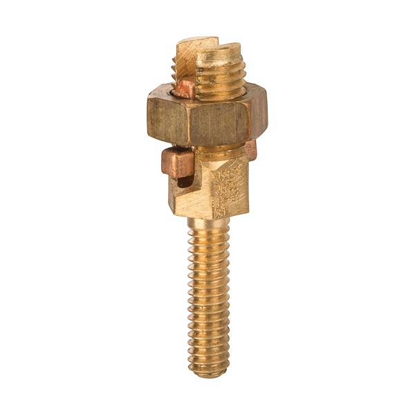 Service Post Connector - Two Wire Type 10 SOL - 7 STR Service Post Connectors is used for connecting one or two conductors. Made from high copper content hard-drawn rod. Lay-in feature makes them excellent for continuous loop grounding and bonding. Used to ground to bar or plate. Suitable for direct burial in earth or concrete.