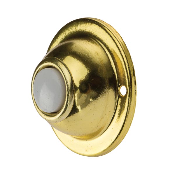 Tork Illuminated Push-Button APPLICATIONS: For outdoor use to activate low voltage bells, buzzers, horns or any other audible signal. Ideal for factory doors, receiving departments, small office buildings, limited access retail stores and private homes. FEATURES: VOLTS: Up to 16VAC COLOR: Gold SIZE: 1 3/4