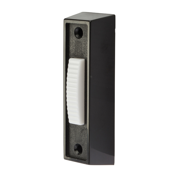 Tork Non-Illuminated Push-Button APPLICATIONS: For outdoor use to activate low voltage bells, buzzers, horns or any other audible signal. Ideal for factory doors, receiving departments, small office buildings, limited access retail stores and private homes. FEATURES: VOLTS: Up to 24VAC COLOR: Black, ivory bar SIZE: 2 3/4