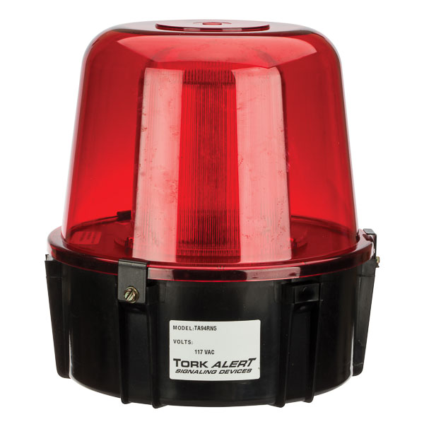 Tork Electronic Strobe Industrial Warning Light- Red APPLICATIONS: 1/2