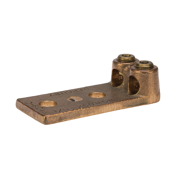 Cast Bronze Terminal Lug 300 MCM - 4/0 AWG 2 Port Copper Terminal Lugs are made of high copper alloy. They are used for joining a wide range of cables or terminal blocks.