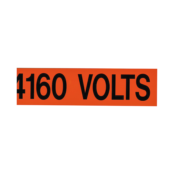 Voltage Marker 4160 Volts, 1ea. 9x2.25
