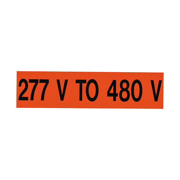 Voltage Markers 277 V to 480V, 1ea. 9x2.25
