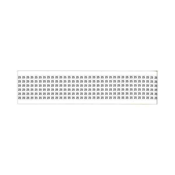 Wire Marker Cards (#25) vinyl impregnated cloth markers 1.5