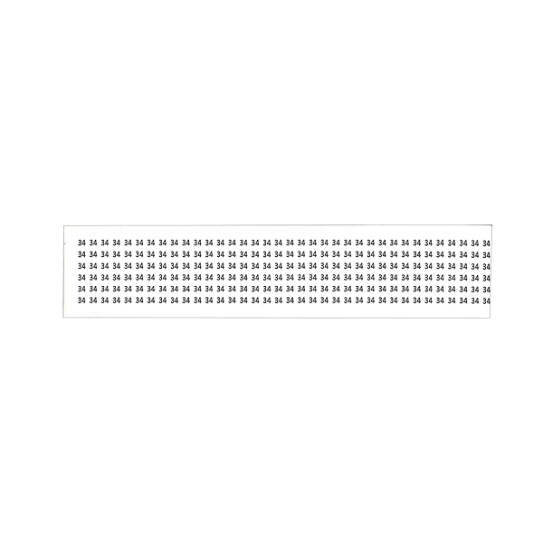 Wire Marker Cards (#34) vinyl impregnated cloth markers 1.5