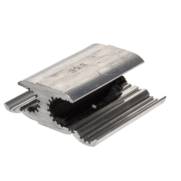 Dual Rated Wide Range Tap Connectors 4/0-3/0 AWG Dual rated wide range tap connectors are used for combinations of aluminum and aluminum-cooper conductors. Standard compression tools and dies install in all sizes. They have formable ribs to provide broader contact area. Fold-in tabs provide positive tab interlock as tool closes. Made from high strength aluminum alloy. All connectors are reversible. Rated 600 Volts.