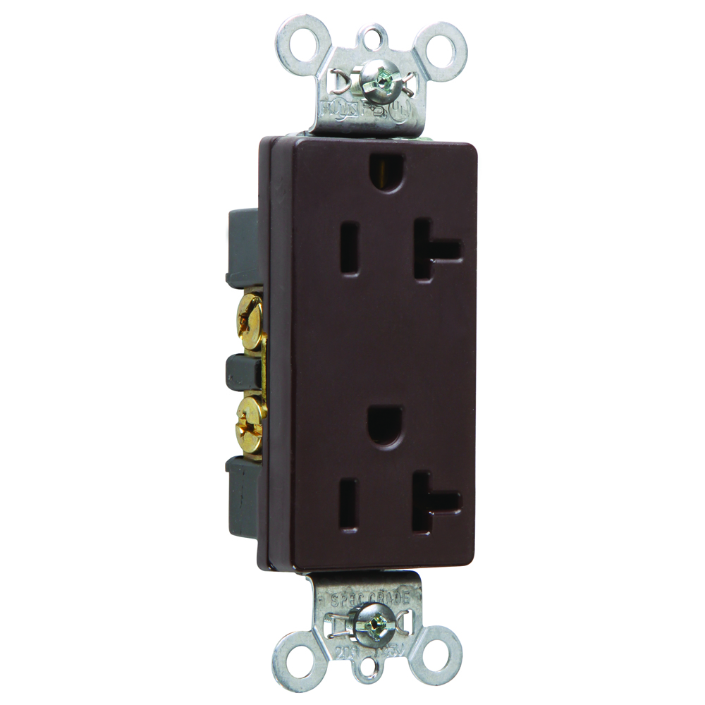 P&S 26352 DUPLEX RECEPTACLE SPLEX 20A 125V SIDE & BACK WIRE Gordon Electric Supply, Inc.