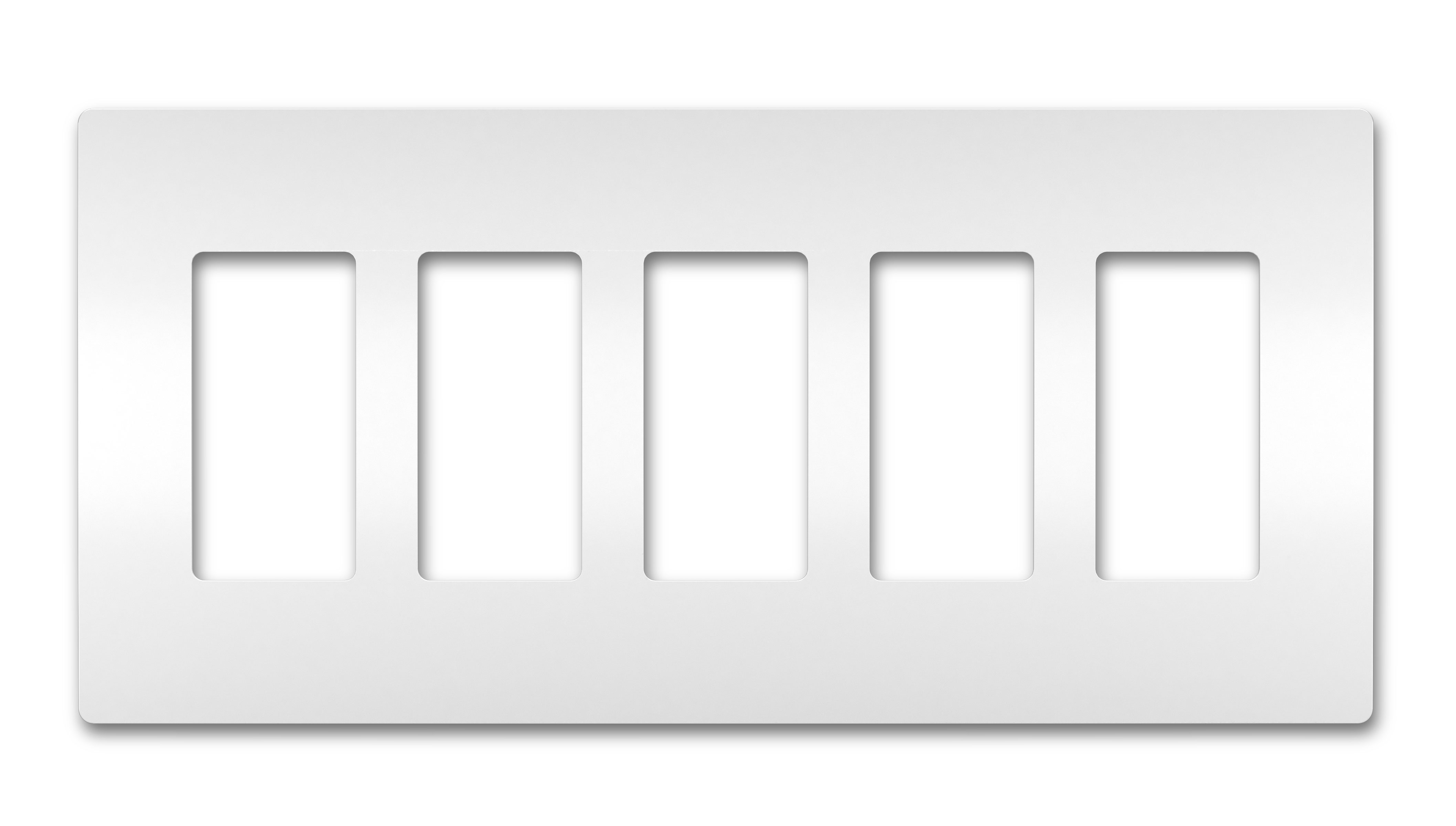 Product image for Pass & Seymour RWP265-W 5Gang Screwless Wall Plate, Radiant® - White
