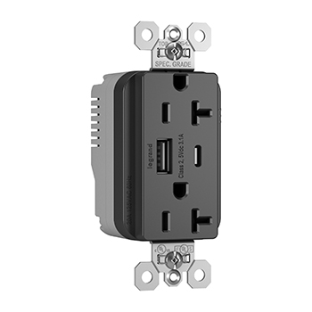 Product image for P&S PTTR20ACUSBBK PLUGTAIL 20A HYBR