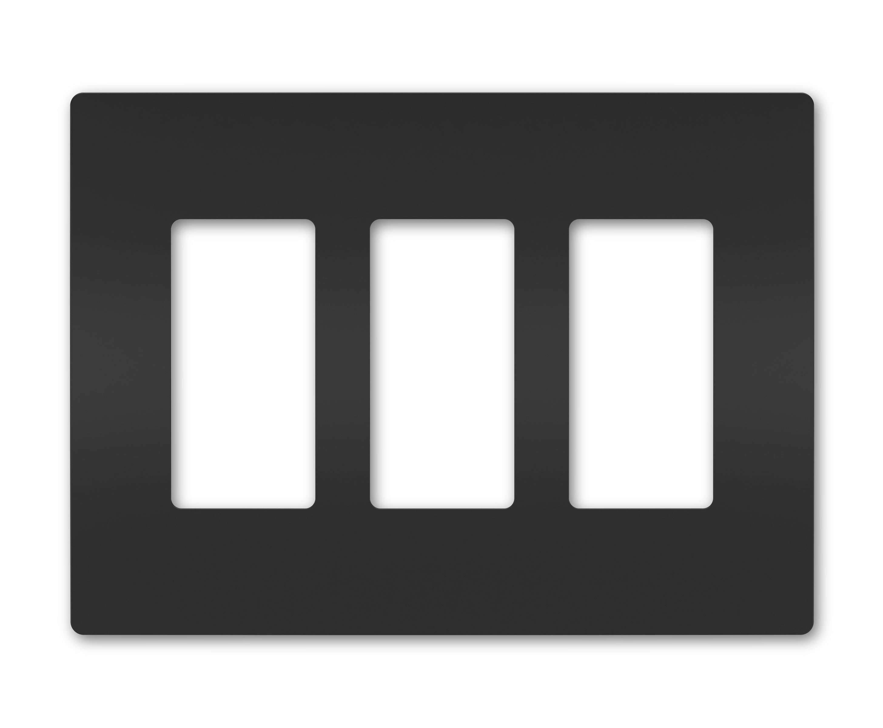Pass & Seymour RWP263BK 3Gang Screwless Wall Plate, Radiant® Black