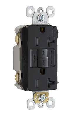 Product image for Pass & Seymour 2097-TRBK 20A 125V Self-Test Tamper-Resistant GFCI Black