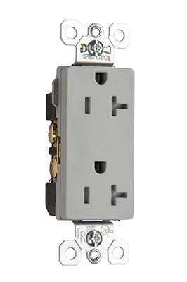 Product image for P&S TR26342GRY TR DECO RECEP 20A 12