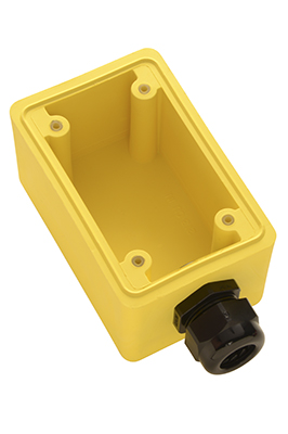 Product image for Pass & Seymour FD1-2 Back Box Deep 3/4" Single Receptacle - Yellow