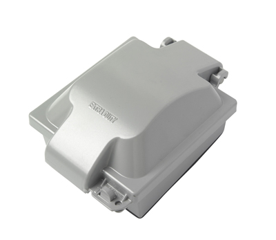 Product image for Pass & Seymour WIUCAST-2 2-Gang Gray Cast Aluminum Weatherproof While-In Use Device Universal Cover