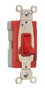 Product image for Pass & Seymour PT20AC3-RED PlugTail™ 3Way Toggle Switch, 20A 120/277V - Red