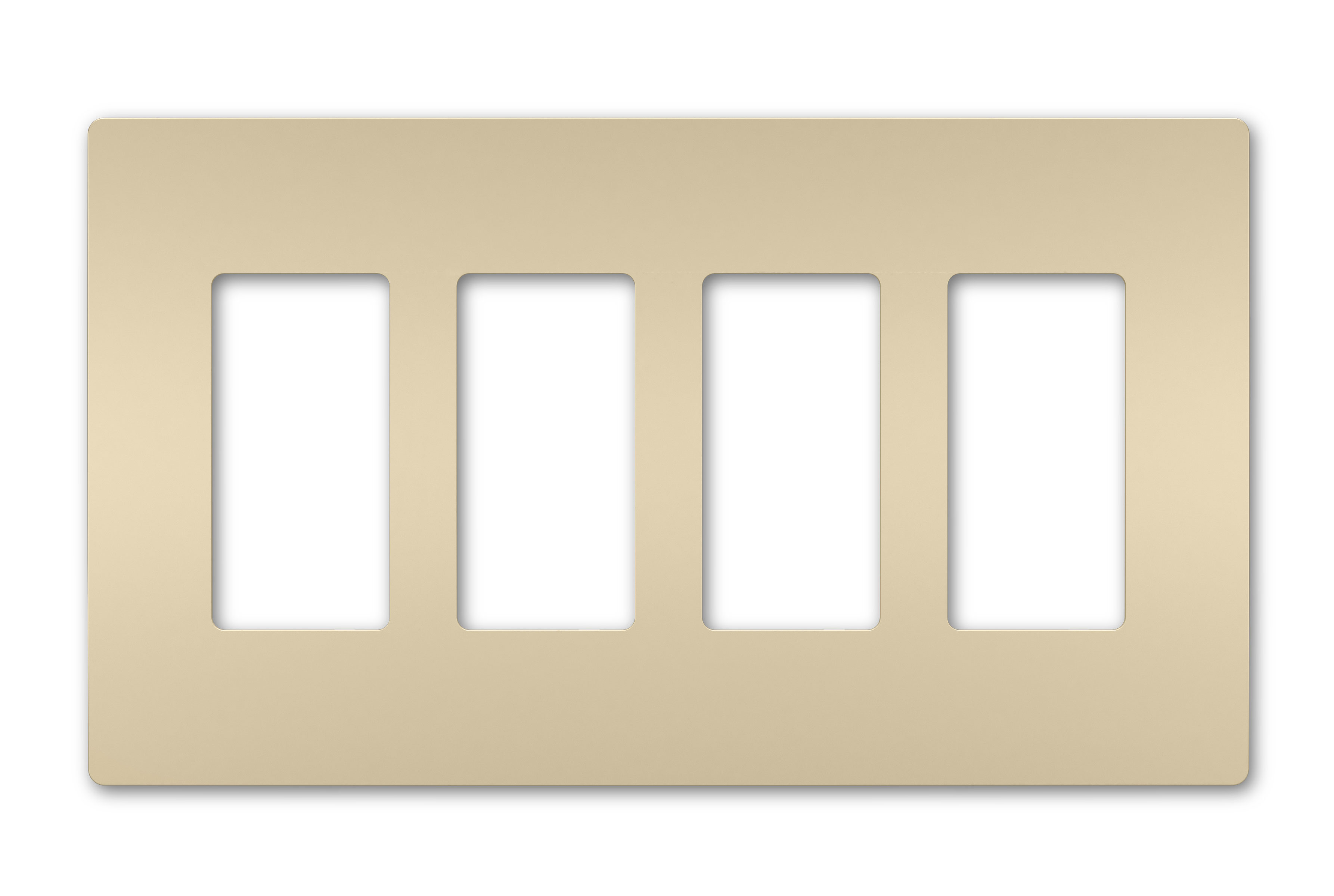 Product image for Pass & Seymour RWP264-I 4Gang Screwless Wall Plate, Radiant® - Ivory