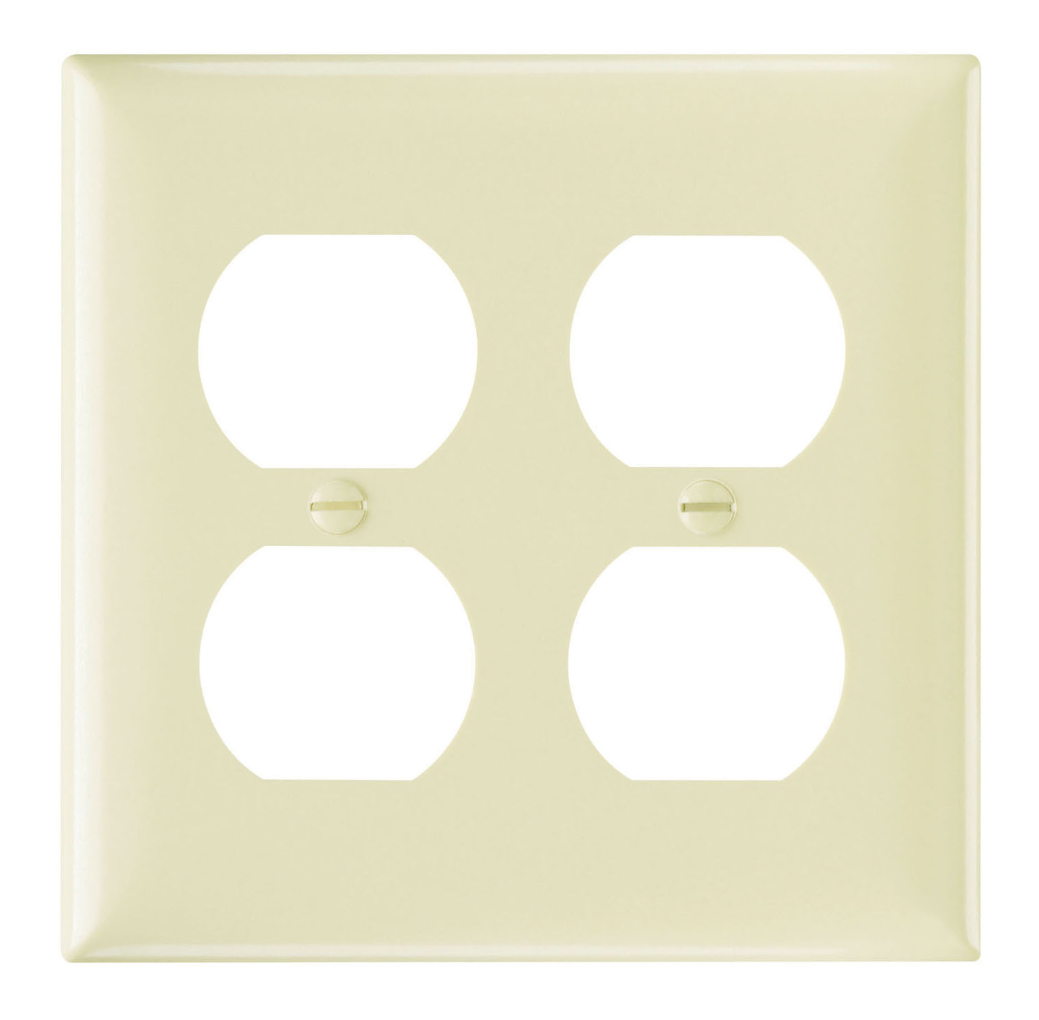 Product image for Pass & Seymour SP82-GRY 2Gang Wall Plate, 2 Duplex Receptacle, Standard - Gray