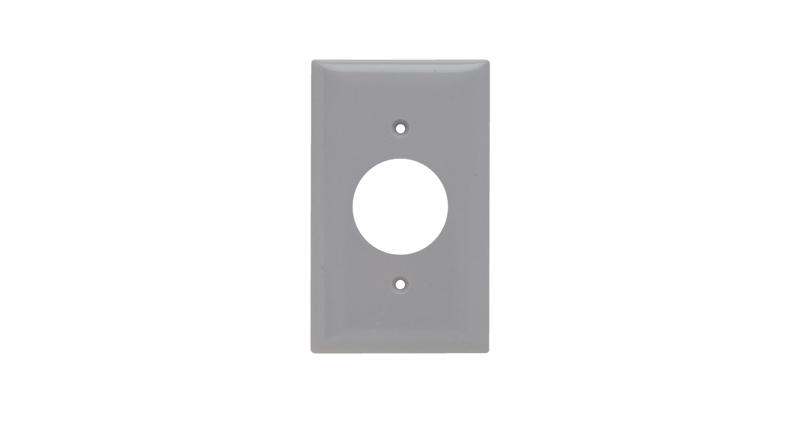 Product image for Pass & Seymour SP7-GRY 1Gang Wall Plate, Single Receptacle, Standard - Gray