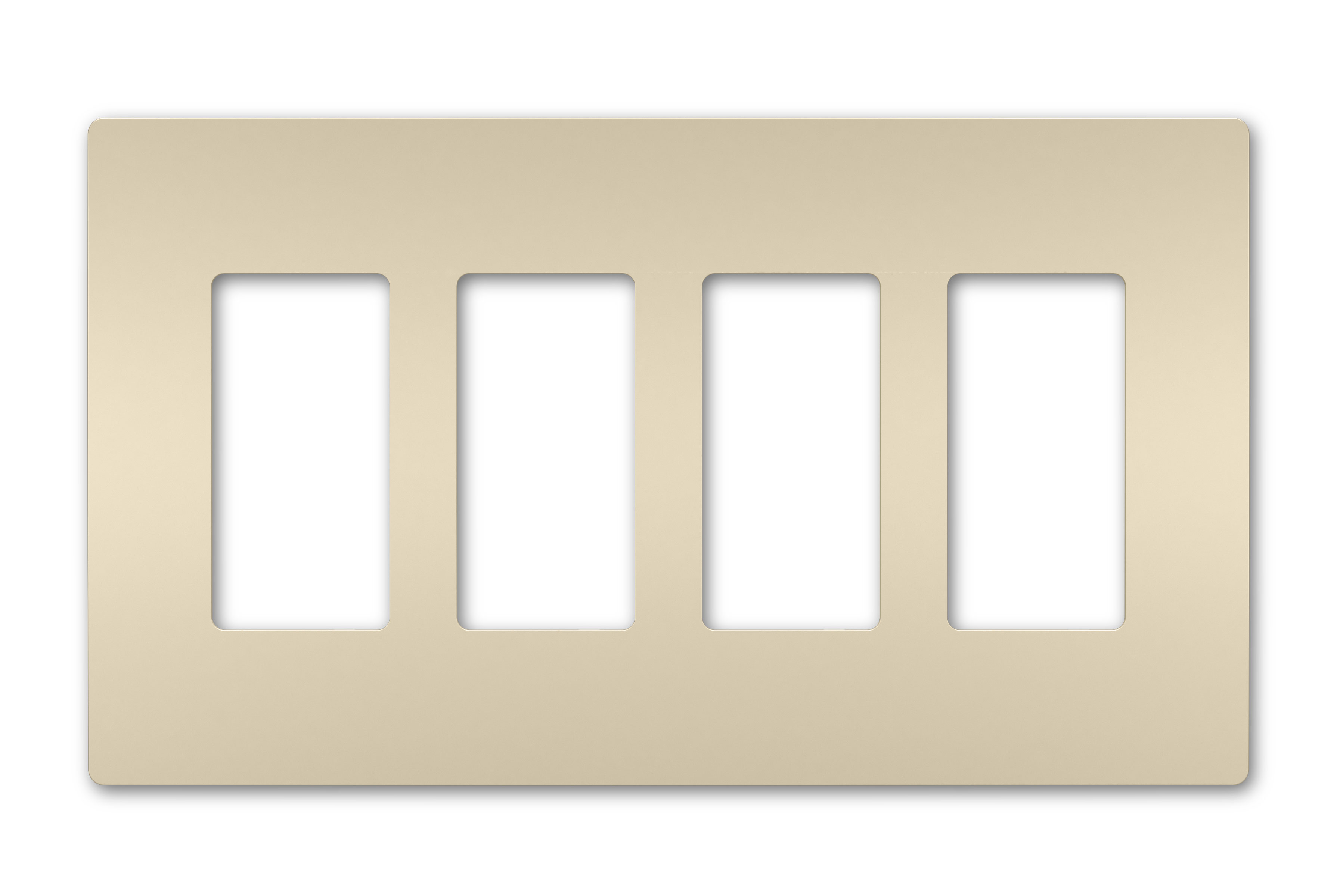 Product image for Pass & Seymour RWP264-LA 4Gang Screwless Wall Plate, Radiant® - Light Almond