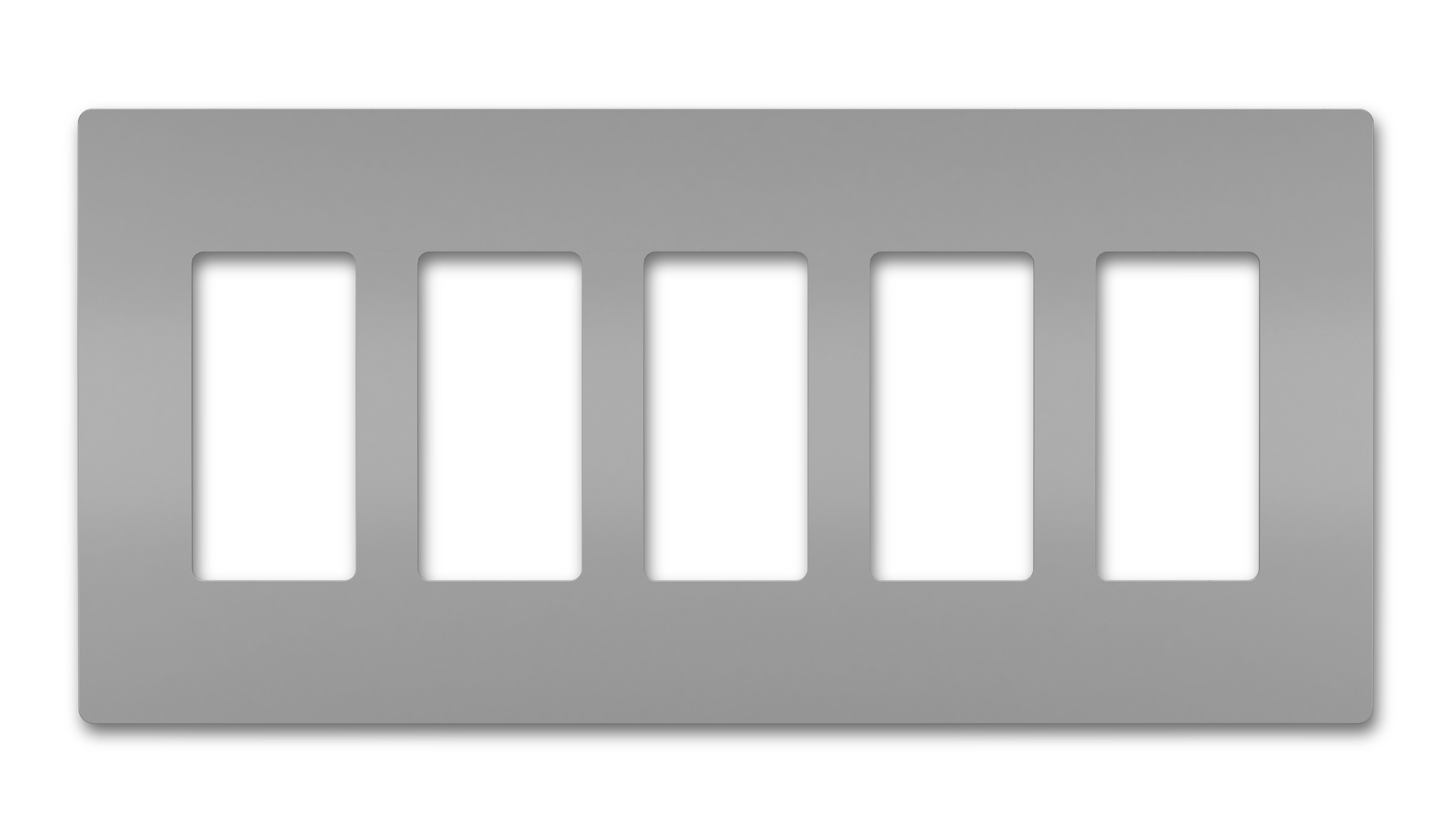 Product image for Pass & Seymour RWP265-GRY 5Gang Screwless Wall Plate, Radiant® - Gray