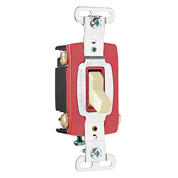 Product image for Pass & Seymour PS20AC4-RED 4way Toggle Switch, Back & Side Wire, 20A 120/277V - Red