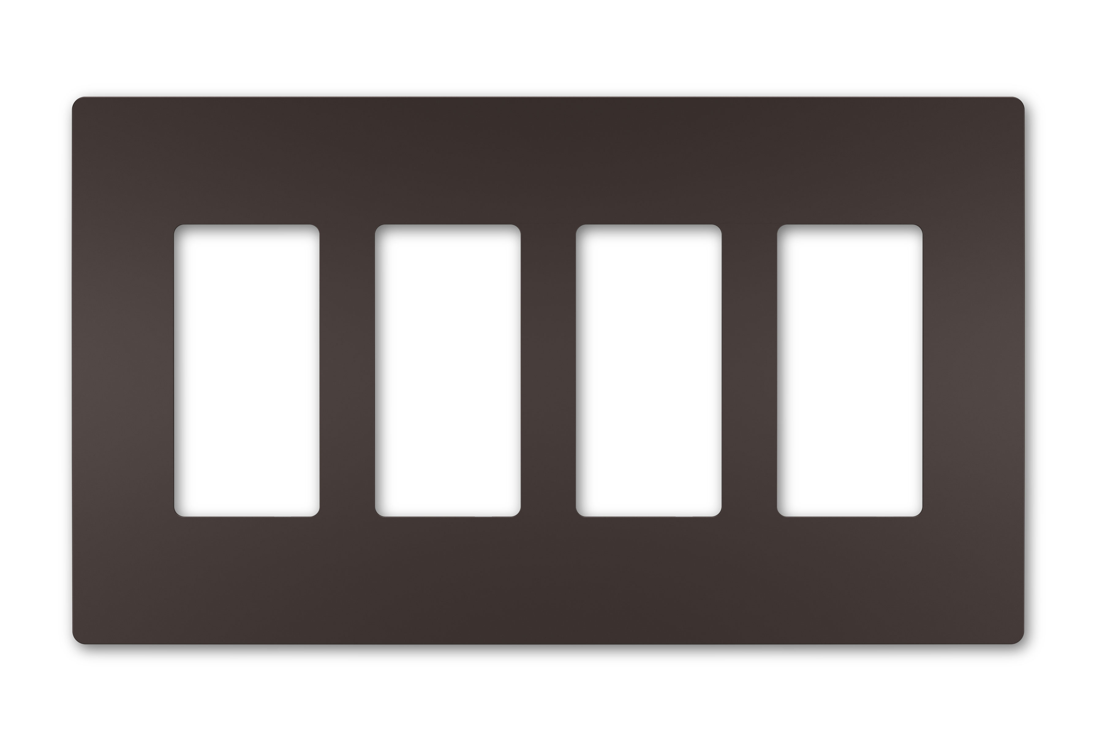 Product image for Pass & Seymour RWP264DB 4Gang Screwless Wall Plate, Radiant® - Dark Bronze