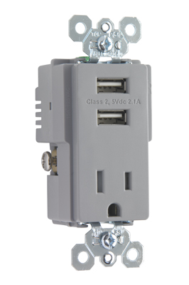 Product image for P&S TR5261USBGRY 15A TR SPEC GRADE