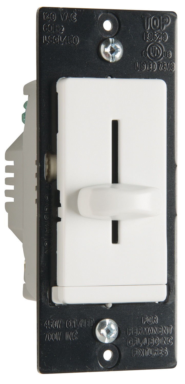 Product image for Pass & Seymour LSCL450I LED/CFL Single Pole Dimmer, 450W 120V - Ivory